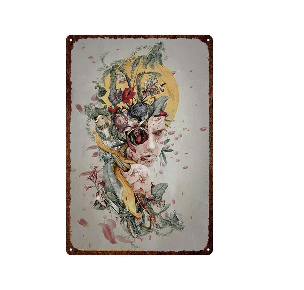 Скелет Череп Металлические Оловянные Вывески Мексиканский Фестиваль День Мертвых Доска Настенная Живопись Плакат Партии Магазин Домашние Тату-салоны Декор