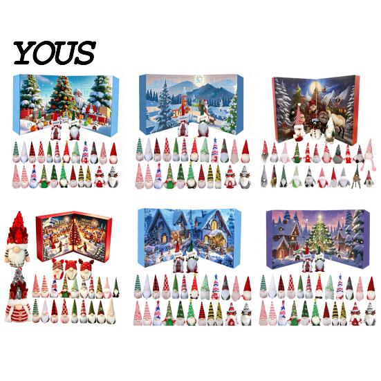 Christmas Countdown Gift for Kids 2026 Gnome Advent Calendar, 24 Day Box Set with Faceless Indoor Decoration Plush Dolls, Xmas Ornaments Tree Hanging