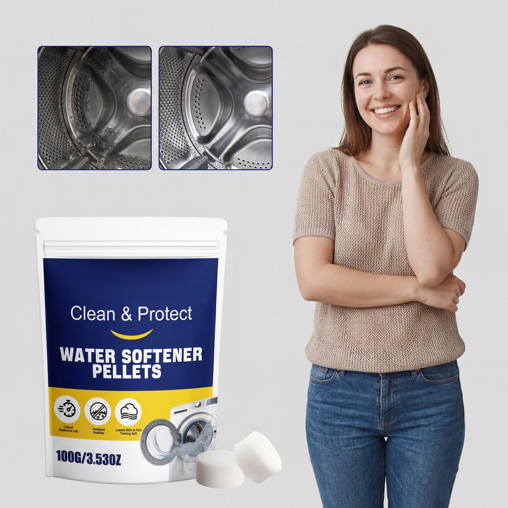 Water Softener Pellets for Household Appliances 100g Pack Reduces Scale Build-up Protects Washing Machines Dishwashers and Water Heaters