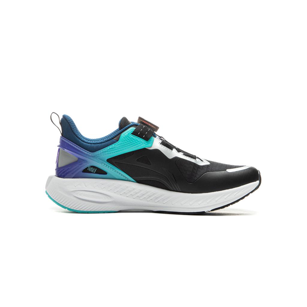 Li Ning Детские модные универсальные кроссовки для бега с низкой посадкой и поддержкой отскока Детские кроссовки для бега Черный Серебристый YKFU094-3