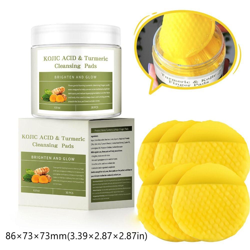 with Pocket Style Natural Turmeric Face Cleansing Pads for Facial Cleansing Spa Sponges