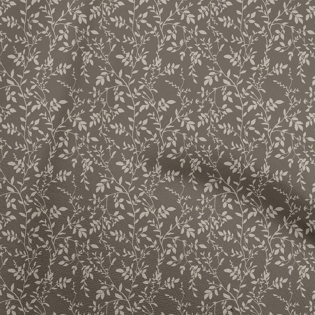 oneOone Georgette Viscose Gray Fabric Leaves Sewing Craft Projects Fabric Prints By Yard 42 Inch