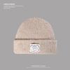 Autumn and Winter Hats for Women Cute Bear Cloth Label Woolen Hat Warm Ear Protection  Outdoor Street Knitted Hat  Small Cold Hat Showing Face