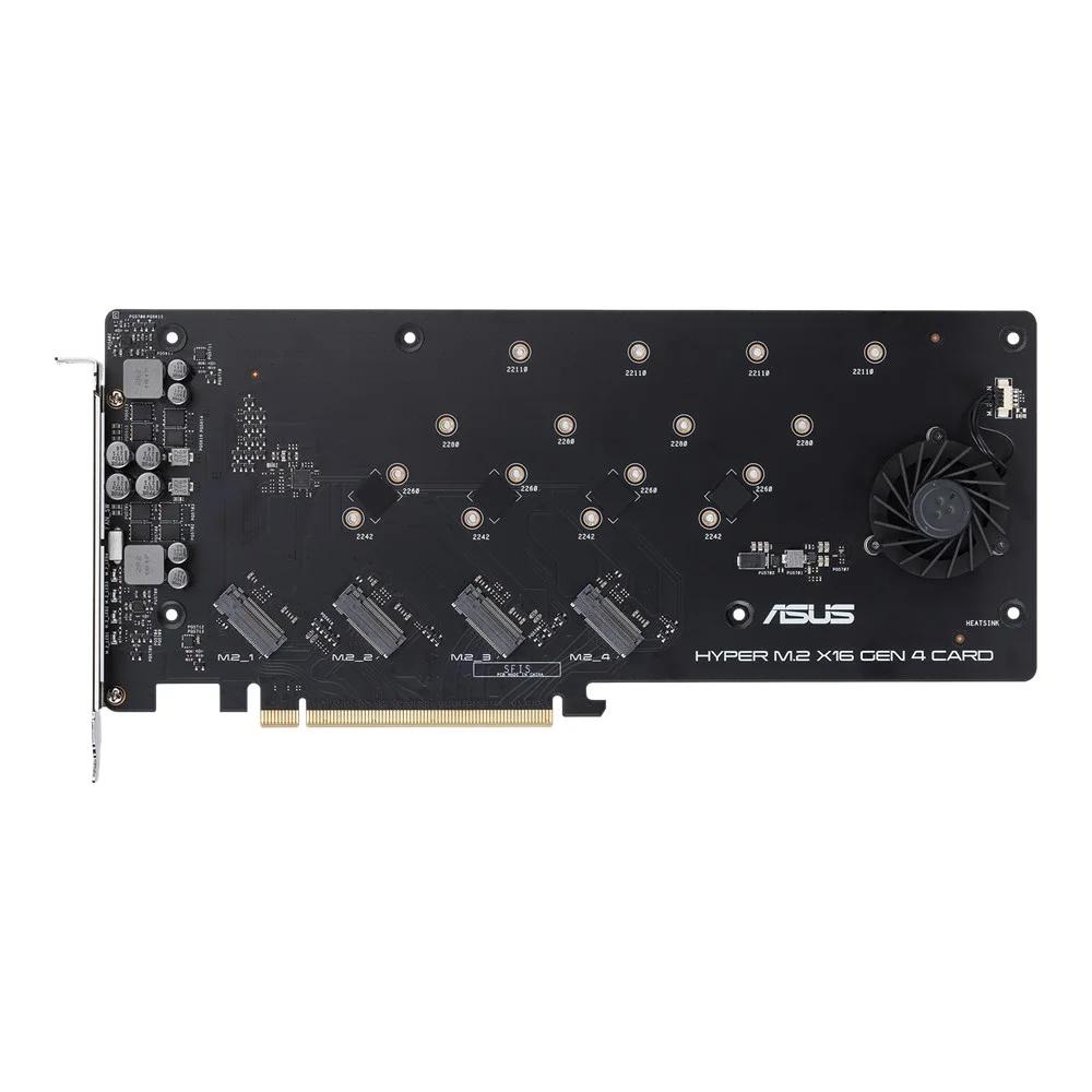 ASUS hyper m.2 x16 gen 4 card interface adapter PCIe 4.0 Silver