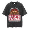 Vintage Washed Anime Baki The Grappler Graphic T Shirt Hanma Yujiro Men Women Oversized Gym Streetwear Cotton Tops Short Sleeve Casual