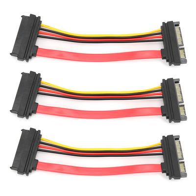 3 шт. SATA 29P гнездо на SATA 22P штекер пластиковый кабель для передачи данных жесткого диска для домашнего мобильного использования