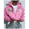 American Flag Print Zip Hoodie Couples Sweatshirt Casual Streetwear Teens