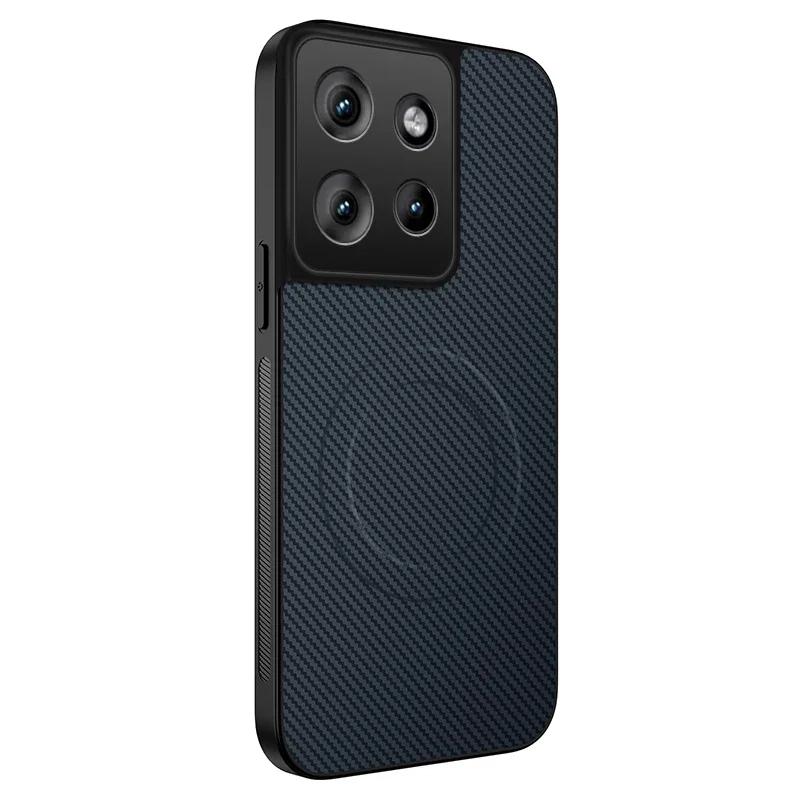 Магнитный Чехол из Углеродного Волокна для Motorola Moto Edge60 50 Fusion Pro Ulltra Neo Защитный Чехол от Падений с Поддержкой Беспроводной Зарядки