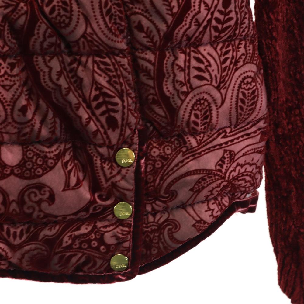 Desigual Куртка с узором пейсли 36 Бордовый Двусторонний стеганый жилет Женский Б/У
