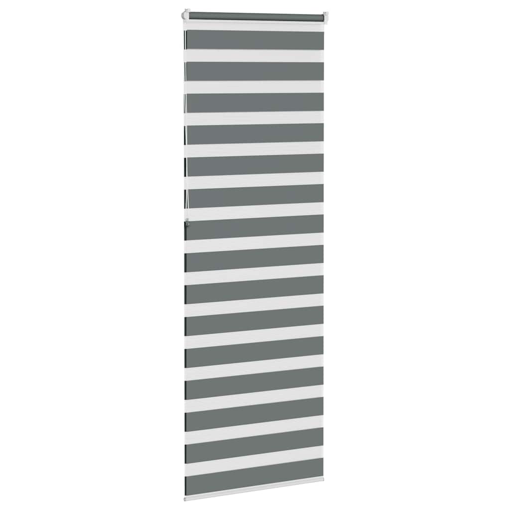Zebra Blind Dark Grey 45x200 cm Fabric Width 40.9 cm Polyester