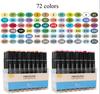 Finecolour EF102 Двусторонний Мягкий Кистевой Профессиональный Маркер-Ручка для Эскизов Рисования Искусства