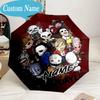 Custom Name Umbrella Halloween Horror Movie  Umbrella 8-Frame for Travel, Camping, Casual Lightweight Portable, Essential for Family Gifts