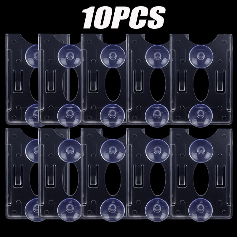 Прозрачный защитный держатель для карточки с парковочным ID на лобовое стекло автомобиля, крепежные клипсы, держатели для автокарточек, билетов, клипса на присоске, 1-10 шт.