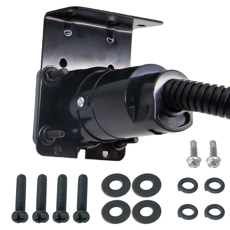 Universal Accessories 7 Pin 7 Way RV-Style Blade Trailer Connector Socket Wiring Harness Mounting Bracket Truck Wire Connector