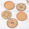 Placemats Tea Coasters Non-slip Wooden Cup Mat Anti-hot Heat Pad Heat Resistant Cork Coasters