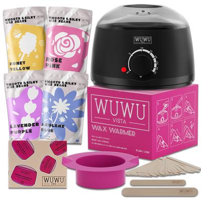 Набор для удаления волос из 27 предметов - гипоаллергенный набор для депиляции с восковыми шариками и машинкой для депиляции для бразильской кожи/лица/тела/чувствительной кожи