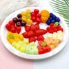 10 шт. Имитация Фруктовых Кубиков ПВХ Искусственная Клубника Гранулы Дыни Хами Искусственная Модель Еды Поделки Фото Реквизит DIY Украшение Торта