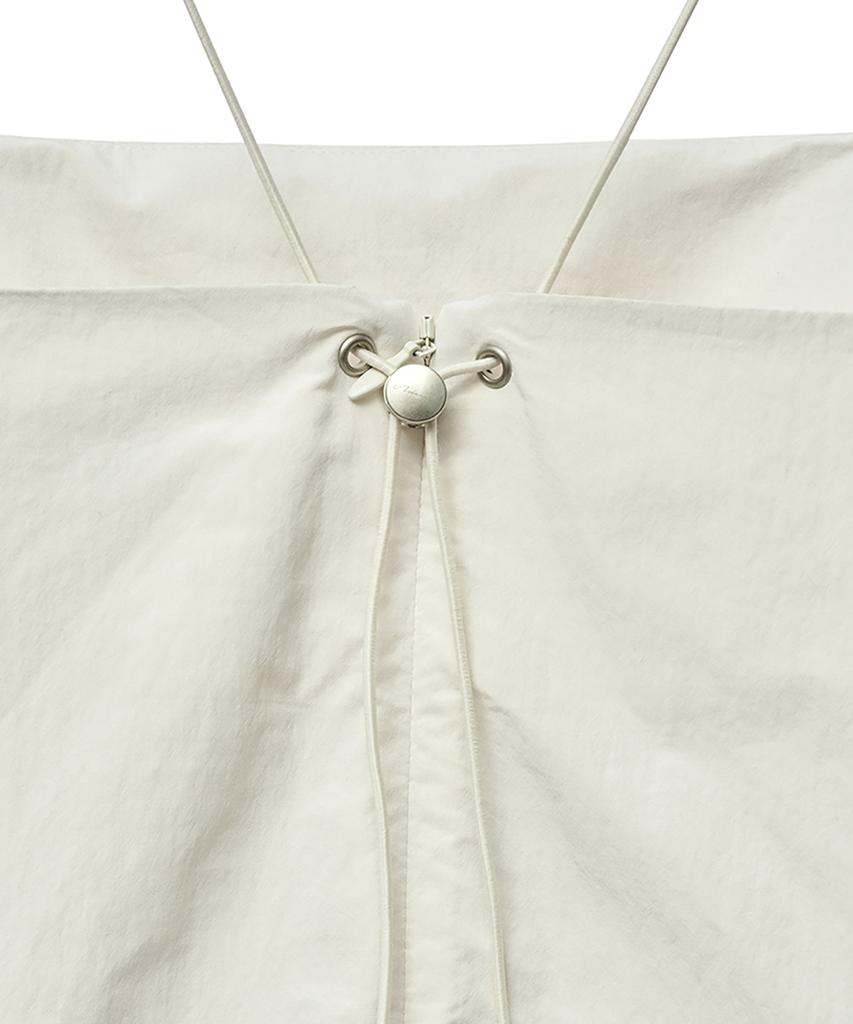 Noir For Woman Cotton Nylon Draping Dress (Ivory)