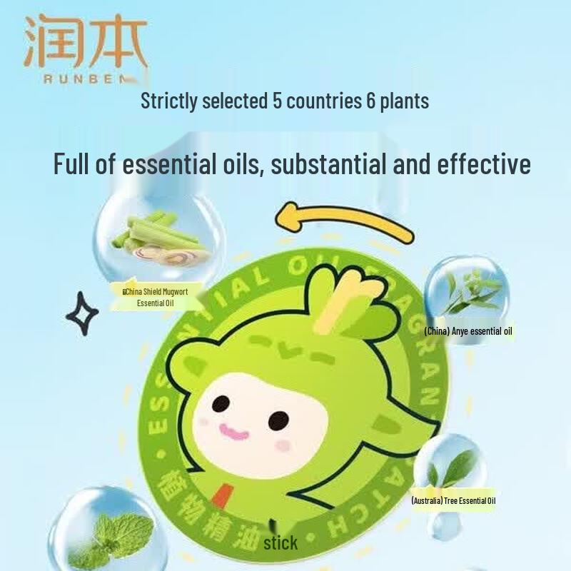 Runben Essential Oil Outdoor Patches (36 Patches x 3 Boxes)