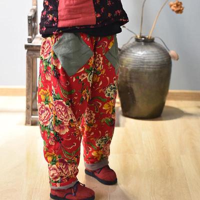 Осенне-зимние хлопковые льняные удобные универсальные женские теплые брюки