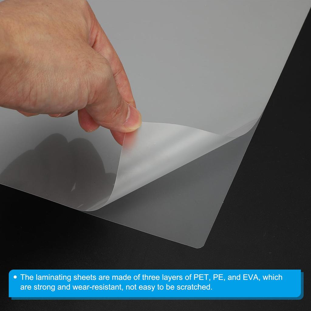 Пакеты для термического ламинирования PATIKIL, 50 штук, прозрачные листы для ламинирования, 5 мил, 445 x 292 мм, пакеты для ламинатора, подходят для ламинатора размером 279 x 432 мм, фотография карточки машины