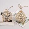 Artificial Fruit Figurine Metal Crystal Pear Ornament Gold Crystal Pear Ornament  Living Room