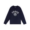Свитшот с принтом логотипа-буквы FW22, круглый вырез, мужской, темно-синий, CB671-DWP