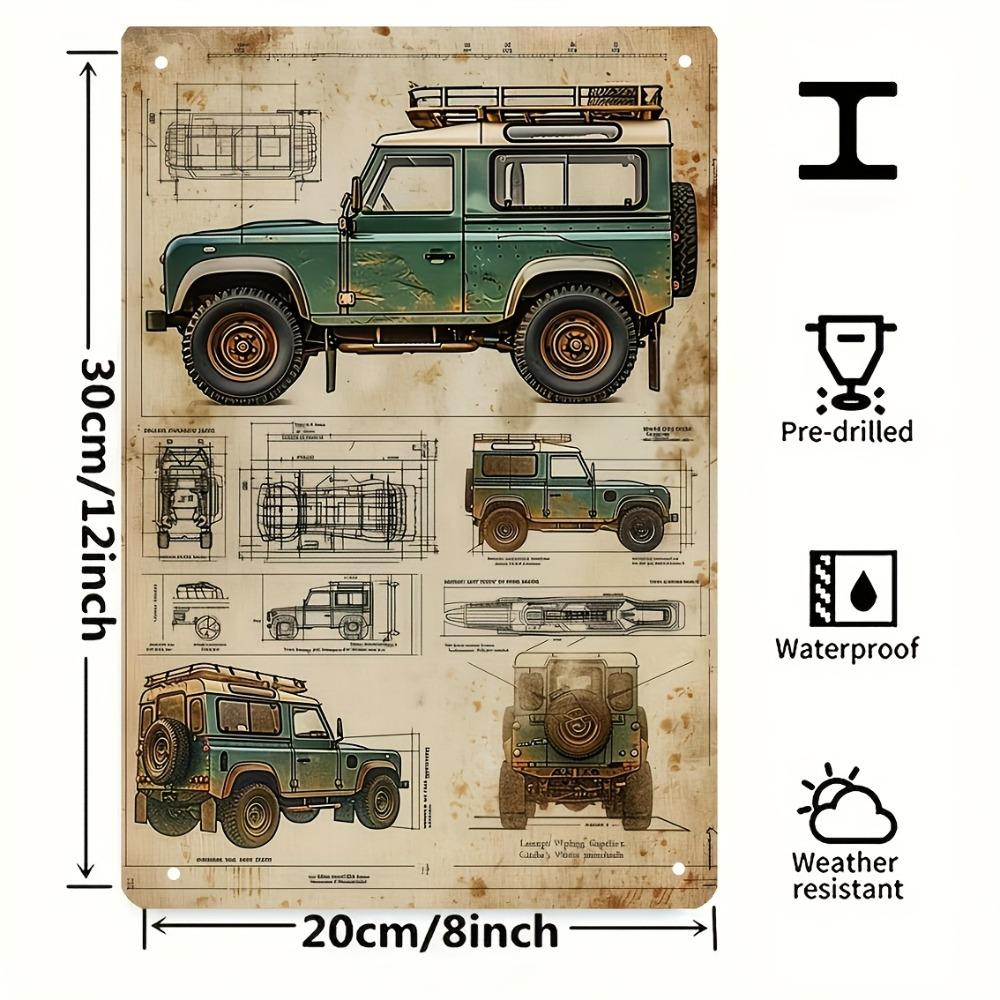 Винтажная жестяная табличка 20x30 см - Влагостойкое настенное искусство с защитой от ржавчины, Вертикальный ретро-декор для дома, гаража, бара, кафе, Легкая установка