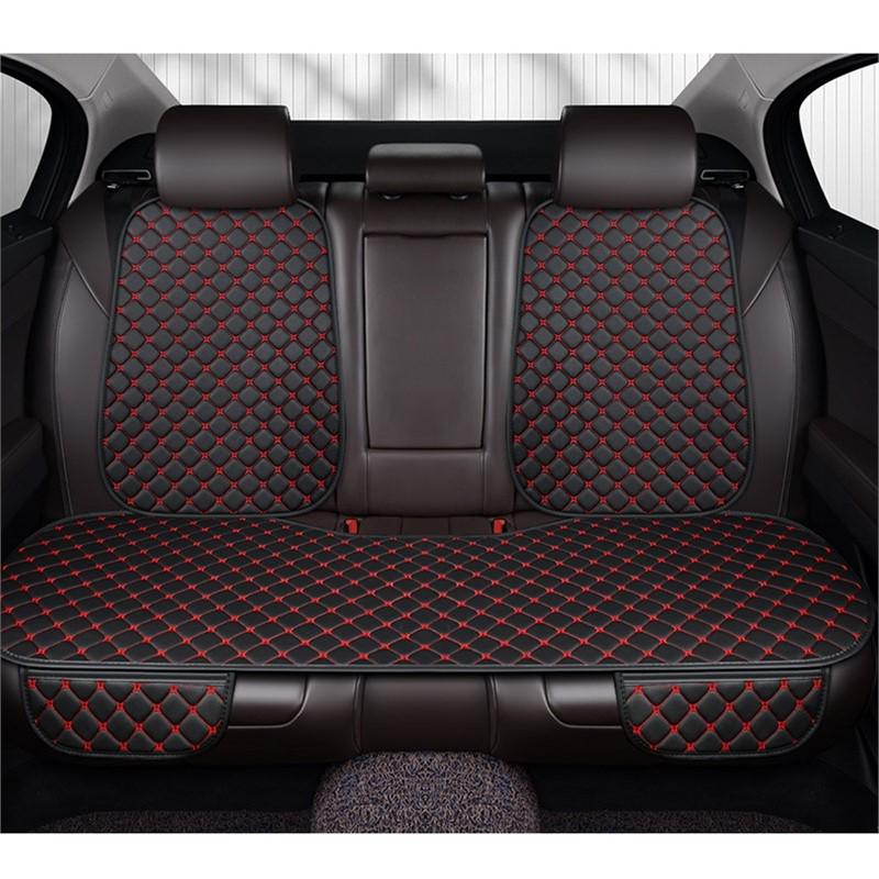 Универсальная подушка на сиденье автомобиля из кожи наппа: Вышивка звездами, Открытая спина, Нескользящий, Набор из трех предметов