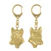 Basenji, African Bush Dog, Congo Dog - Gilded Key Ring with Dog In Gift Box, Handbag Decoration, Luxury Accessory by Brand
