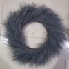 Faux Pampas Grass Wreath 50cm Artificial Boho Wall Decor for Front Door All Seasons