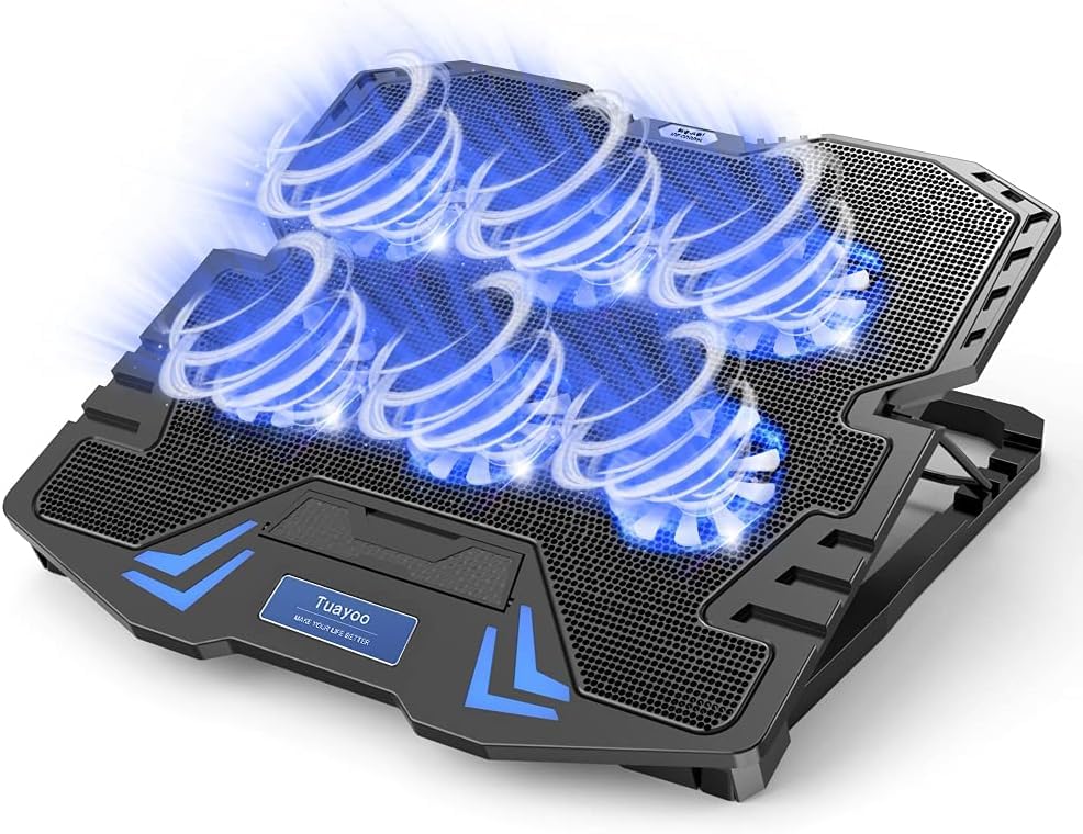 Новинка, представляющая мощную охлаждающую подставку для ноутбука, охлаждающую подставку, оснащенную 6 охлаждающими вентиляторами, 5 уровнями регулируемого объема воздуха, регулируемым охладителем для ноутбука