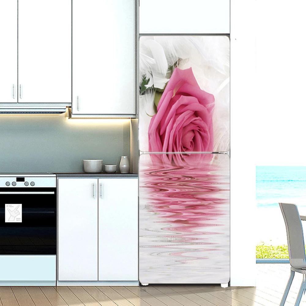 Kitchen Food Fruit Refrigerator Sticker Full Film Kitchenware Removable Renovation Freezer Door Cover Side Decoration Stickers