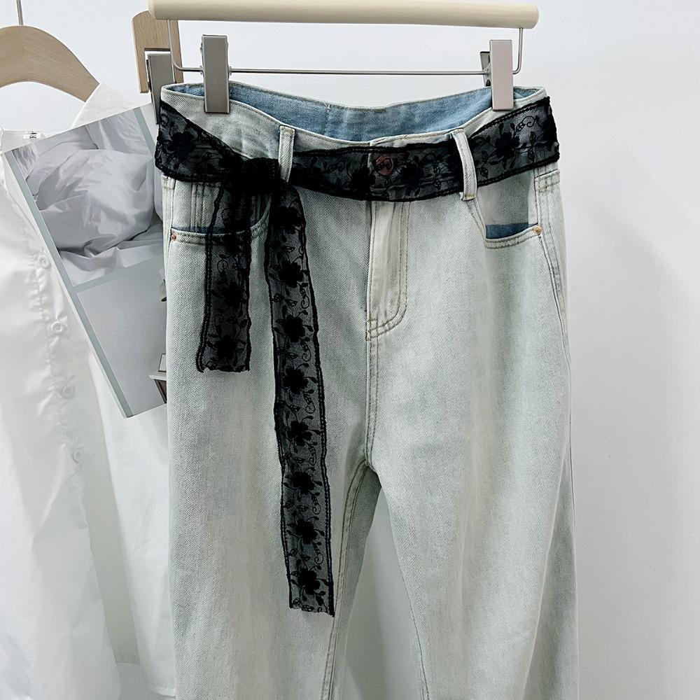 Sweet Gauze Waist Belt Y2k Dress Jeans Belt Ins Lace Waistband Spicy Girls