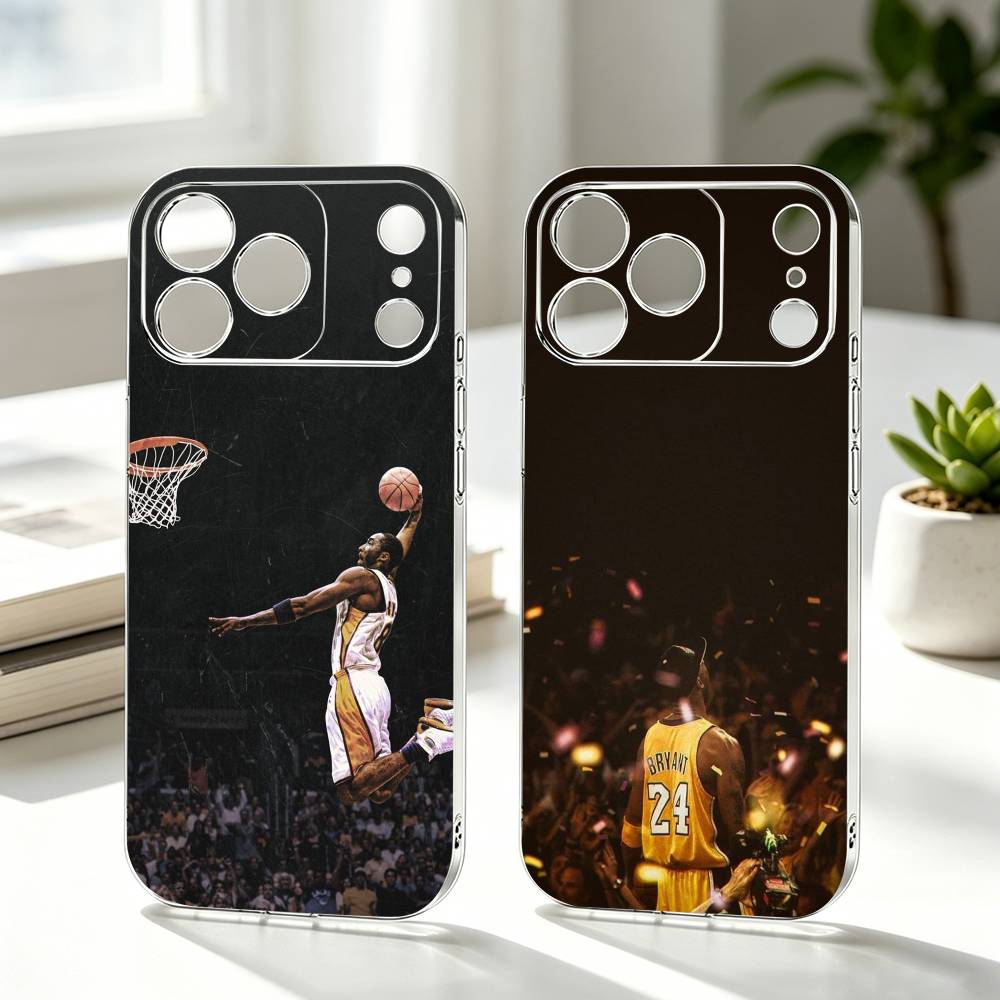Чехол для телефона K-Kobe B-Bryant 24 с баскетбольным принтом для iPhone 17 16 15 14 13 12 11 Mini Pro Max Plus Прозрачный чехол