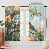 2 шт., 2D печать на плоскости Минималистичные шторы Птицы и цветы Полиэстер тканый (без стержня) Праздничный Ldeal для спальни и гостиной