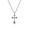 Summer Black Rhinestone Cross Jesus Pendant Choker Necklace for Women Punk Vintage Double Layers Chain Neck Boho Jewelry