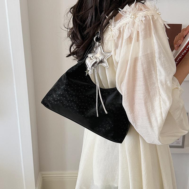 Швейная нить Повседневная сумка под мышку Модная Винтажная Молодежная Сумка на плечо Регулируемый ремень Звезда Сердце Шарм Минималистичная Ежедневная Сумка