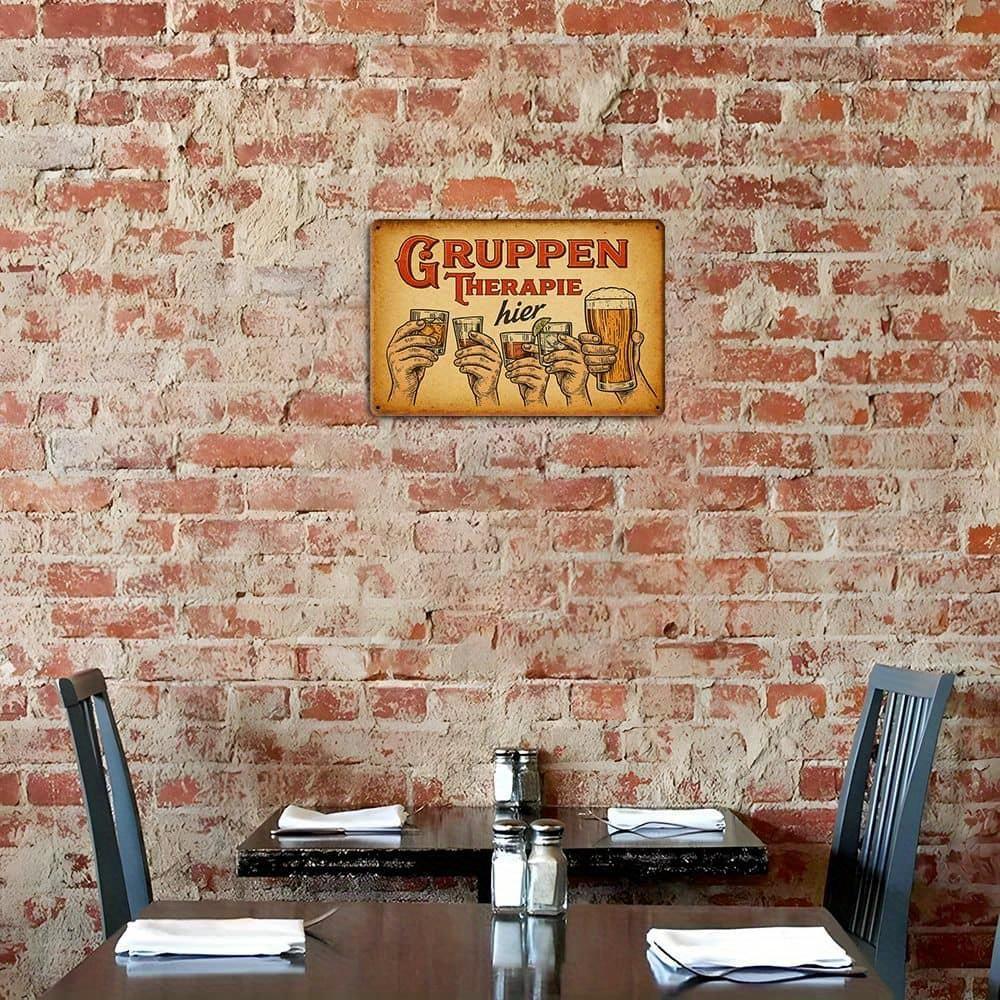 Немецкий знак «Столик для постоянных посетителей» - 20,32x30,48 см Аутентичный декор для бара для общественных мест