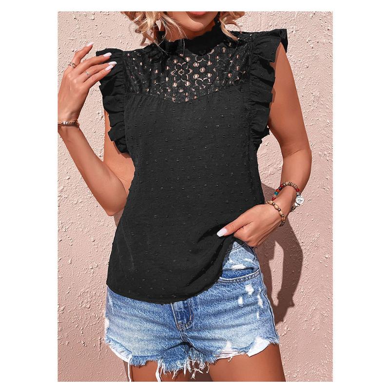Летняя женская одежда, кружевные рубашки, футболки и топы