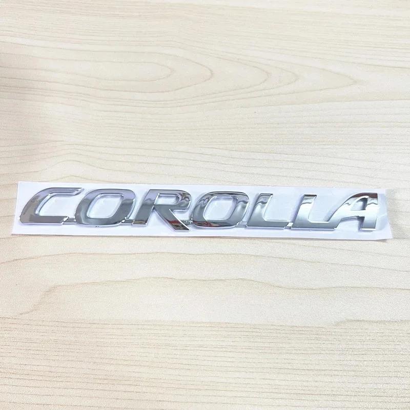 1Pc 3D Glossy Black Silver Corolla Letters Sticker For Toyota Corolla Trunk Emblem MSHU3 Badge Car Accessories Modified Car Sticker