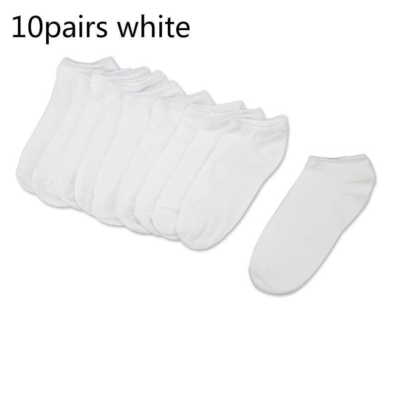 10Pair Women's Socks Short Candy Color Dot Cute Art Socks Female Thin Ankle Cotton Blends Socks
