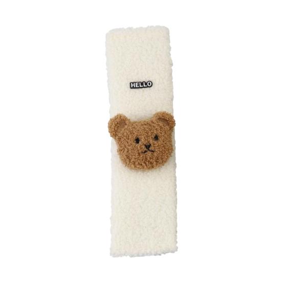 Cute Bear Decor Car Seat Belt Strap Cover Fastener Tape Soft Plush Seat Strap