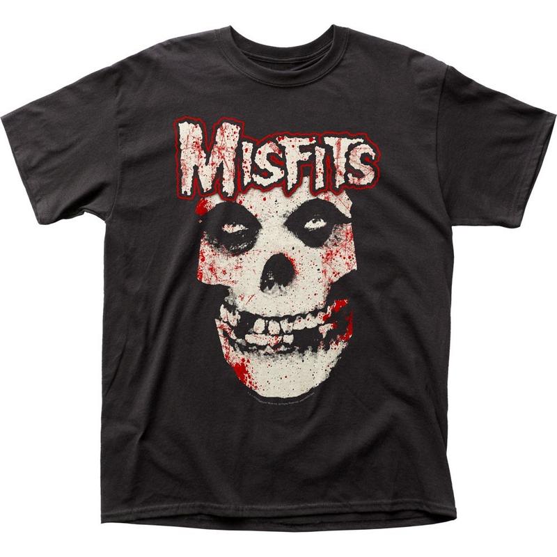 Misfits Bloody Skull Unisex T-Shirt Music Classic Concert Rock Band Tee New Black Graphic Tee
