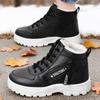 Women's Winter Snow Boots Large Size Fleece Lined Long Tube Warm Versatile Cotton Boots Cold Resistant All Match Cotton Boots