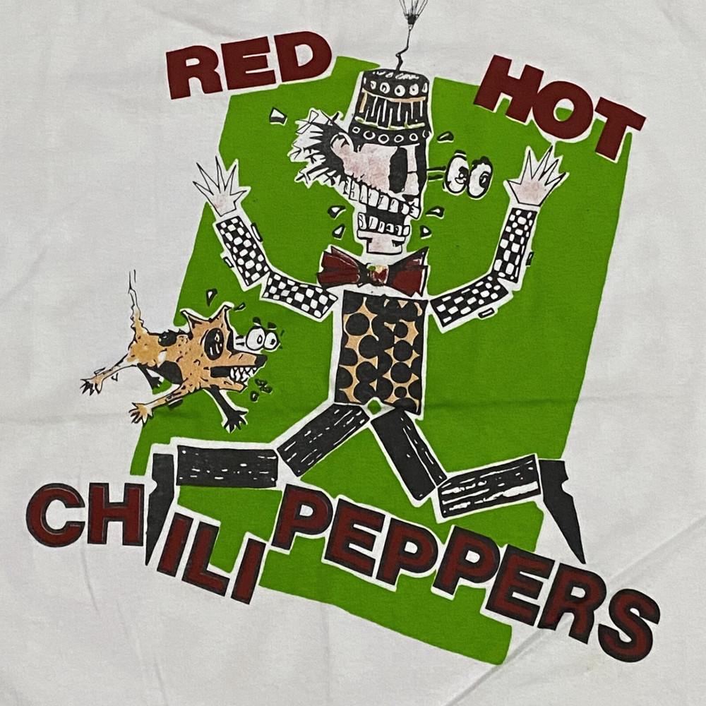 Винтажная футболка RED HOT CHILI PEPPERS, концертный тур, с одинарной строчкой, РЕПРИНТ