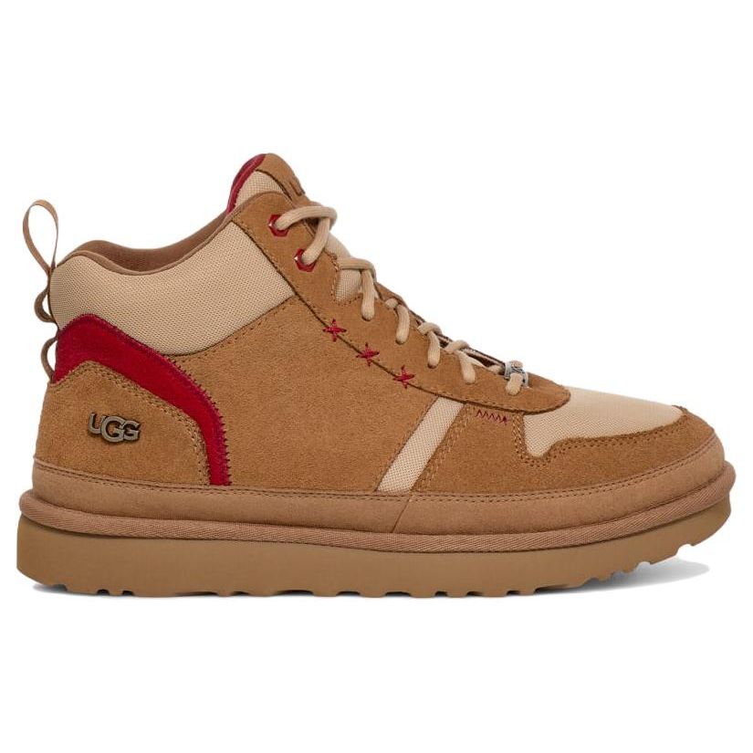 UGG Замшевые повседневные туфли с круглым носком на шнуровке, низкие, мужские кроссовки, коричневые 1144053-CSDCH
