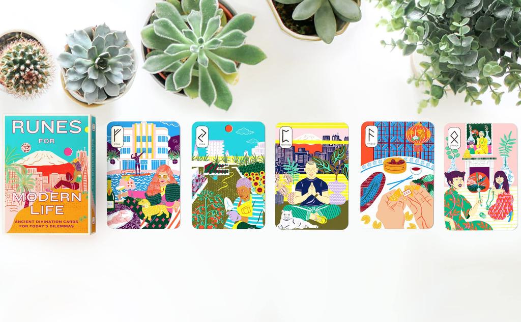 Oracle Card Runes for Modern Life Japanese Edition Affirmation Fortune Telling with Japanese Instructions I.I.J