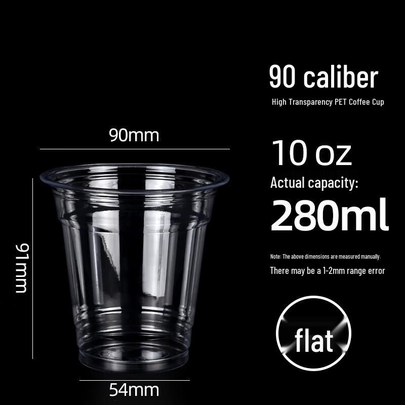 WS Disposable PET Cold Drink Cups, No Lid (1000 Count)