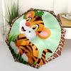 1pc Tiger Print Auto-Fold Umbrella with One-Touch Open/Close - 8 Reinforced Ribs for Windproof Stability,  yy251118178